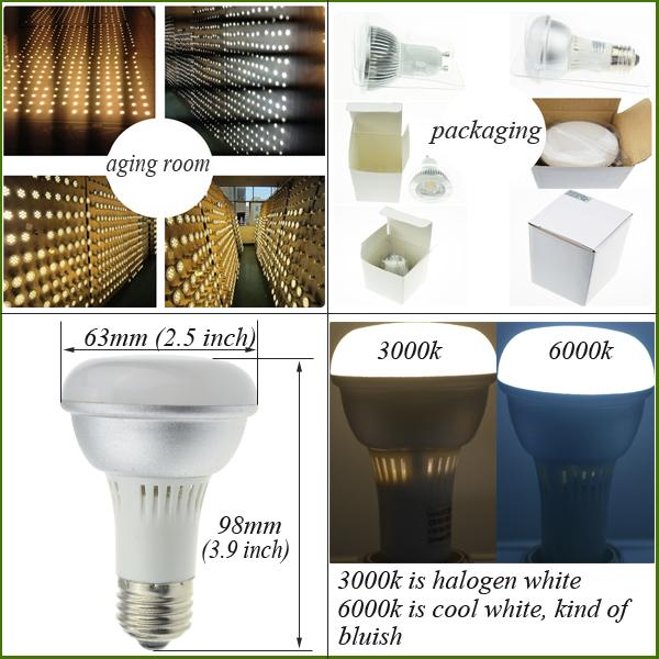 5 watt e26 br20 led dimmable r20 led recessed light bulbs 120v 3000k