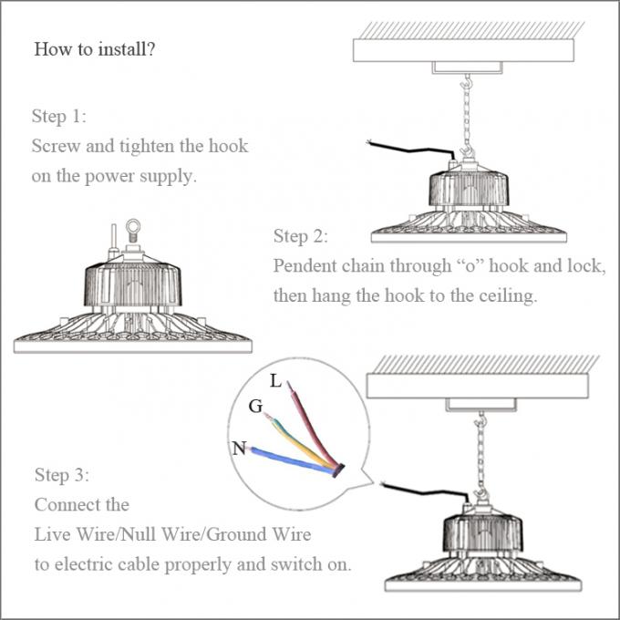 IP 65 Black 120 Degree ufo led high bay lighting 240W 100-277V 6000K