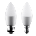 Aluminum C37 Bright Led Candle Bulb With White Housing And Tail