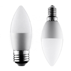 Aluminum C37 Bright Led Candle Bulb With White Housing And Tail