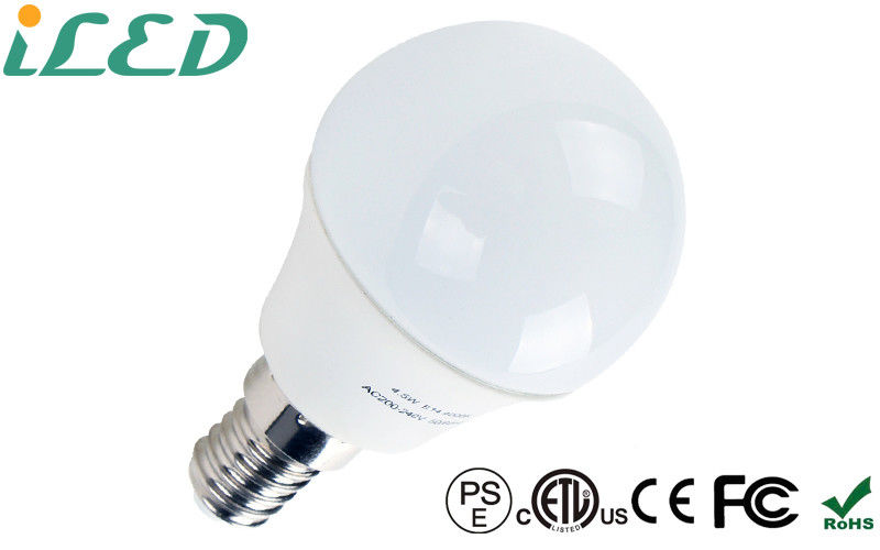 ETL Aluminum SMD LED Globe Vanity Light Bulb Cool White , E14 E27 LED Lamp 4.5W