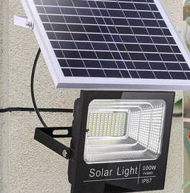 100W Solar Flood Light For Garden Lighting IP65 Protection