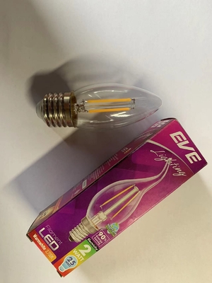 2w Filament Led Light Bulbs , Led Energy Saving Bulb Pc Glass