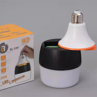 Emergency 30w Indoor Led Light Bulbs Black Housing