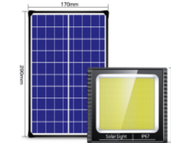 Abs Cri&gt;80 High Brightness 200w Solar Flood Light With Remote Controller