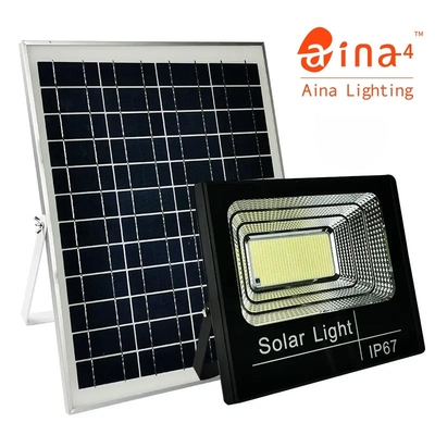 High Brightness Solar Floodlight Led 208pcs Super Large Solar Panel Remote Control 100w