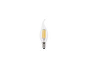 Filament C35 LED Bulb 2 Watt With Tail , Vintage Filament Bulbs Glass 4 Pcs