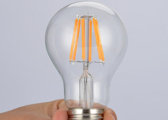 Bright Globe LED Filament Bulb , Warm White Filament LED Bulb Glass 3300K