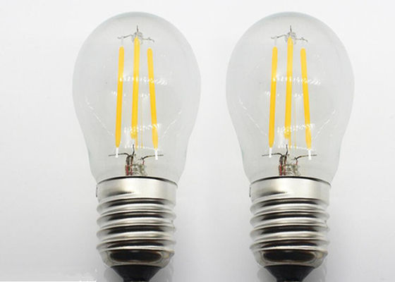 Bright Globe LED Filament Bulb , Warm White Filament LED Bulb Glass 3300K