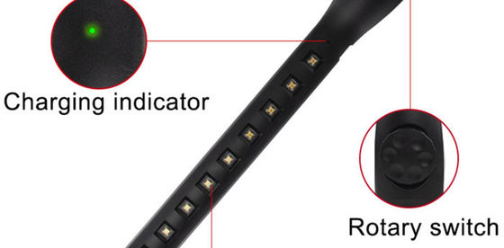 Intelligent UV Sterlization Lamp For Shop With USB Connector Black Color