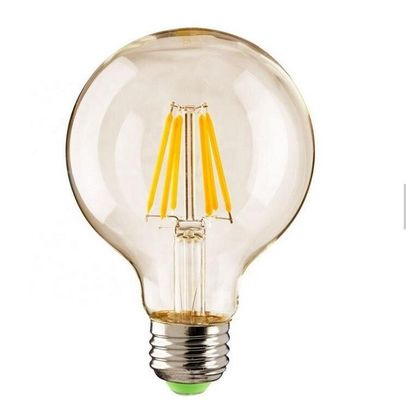 Bright Globe LED Filament Bulb , Warm White Filament LED Bulb Glass 3300K