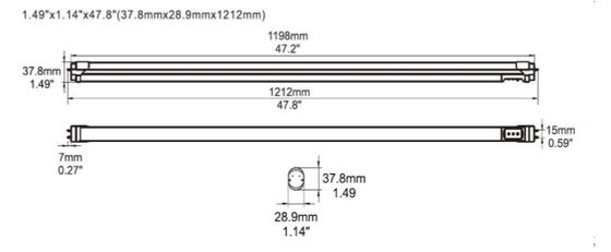 22W 24W  1200mm Emergency Battery Powered Integrated 4ft Led Batten Light Fixture Charing Tube