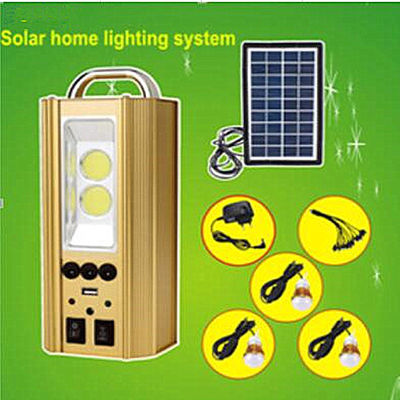 Solar Led Light with Battery &amp; Multi-function USB Connectors for Emergency Lighting