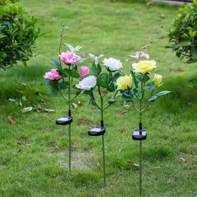 Ip65 Cri70 3years warranty 110lum  3pcs Led Solar Flower Lights