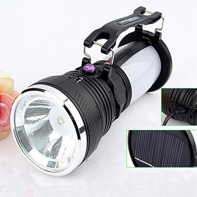 SMD2835 Rechargeable Battery Ip55 Solar Led Flashlight Torch Waterproof For Tent