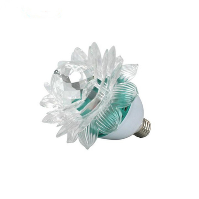 Cri70 E27 Or B22 Led Lotus Lamp Rotating Plastic Expand Flower Magic Party