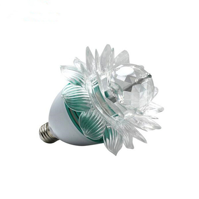 Cri70 E27 Or B22 Led Lotus Lamp Rotating Plastic Expand Flower Magic Party