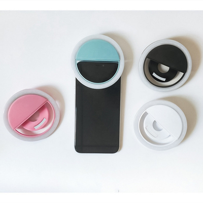 Cri70 Selfie Led Ring Light Photographic Beauty Flash Clip On Phone Portable Battery Operated
