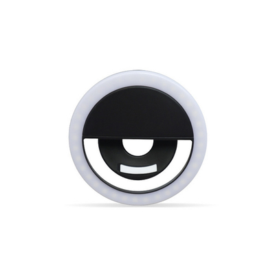 Cri70 Selfie Led Ring Light Photographic Beauty Flash Clip On Phone Portable Battery Operated