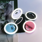 Cri70 Selfie Led Ring Light Photographic Beauty Flash Clip On Phone Portable Battery Operated