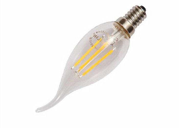 200 Lumen C35 Filament LED Light Bulbs With Tail 2W Hotel 35 X 101 Uniform Light
