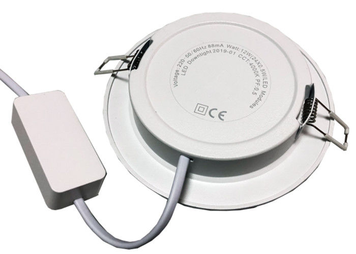 Meeting Room Led Slim Round Panel Downlight Beam Angle 100 Degrees Driver Outside