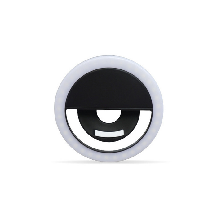 Cri70 Selfie Led Ring Light Photographic Beauty Flash Clip On Phone Portable Battery Operated